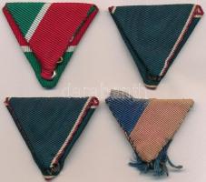 4db-os magyar mellszalag tétel, közte 2db a Magyar Koronás Ezüstéremhez tartozó?