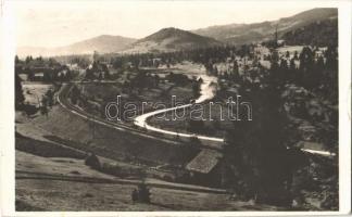 1943 Marosfő, Izvoru Muresului; üdülőtelep, Siesta pensio, automobil / holiday resort, road, automobile