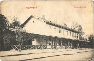 1910 Nagyenyed, Aiud; Vasútállomás. Lázár Adolf utóda kiadása / railway station (EK)