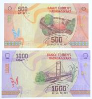 Madagaszkár 2017. 500A + 1000A T:I,II Madagascar 2017. 500 Ariary + 1000 Ariary C:UNC,XF