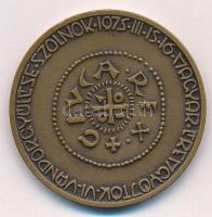 Nagy István (1920-) 1975. "MÉE VI. Vándorgyűlése - Szolnok 1075-1975" Br emlékérem (42,5mm...