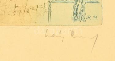 Láng Rudolf (1904-1991). Állatkák.  Rézkarc, papír, jelzett, üvegezett keretben, 28,5×19 cm