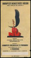1929 Budapesti Nemzetközi Vásár. 1929. máj. 4-13. Bp., Athenaeum. Prospektus, szabályzattal, helyszí...