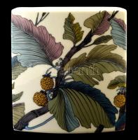 Rosenthal levélmintás porcelán váza, matricás, jelzett, kis kopásnyomokkal, 12×13×6 cm