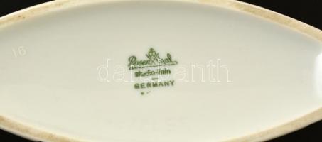 Rosenthal levélmintás porcelán váza, matricás, jelzett, kis kopásnyomokkal, 12×13×6 cm