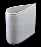 Rosenthal fehér mázas porcelán váza, jelzett, kis kopásnyomokkal, 14×15×6 cm