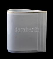 Rosenthal fehér mázas porcelán váza, jelzett, kis kopásnyomokkal, 14×15×6 cm