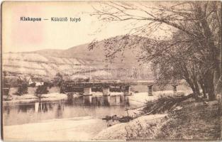 1915 Kiskapus, Kleinkopisch, Copsa Mica; Küküllő folyó és híd / Tarnava river and bridge (EK)