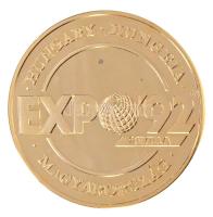 Lebó Ferenc (1960-) 1992. "Európában, Európáért / Magyarország - Sevilla Expo 1992" aranyo...