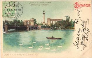 1902 Budapest XIV. Milleniumi emlékszobor. litho, TCV card (EK)