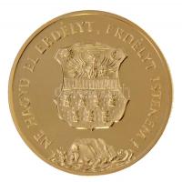 1989. "Temesvár 1514,1989 / Ne hagyd el Erdélyt, Erdélyt Istenem" aranyozott fém emlékérem...