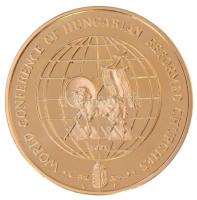 Lebó Ferenc (1960-) 1991. "Magyar Reformátusok II. Világtalálkozója" aranyozott fém emléké...