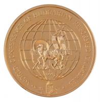 Lebó Ferenc (1960-) 1991. "Magyar Reformátusok II. Világtalálkozója" aranyozott fém emléké...