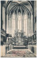 Gyulafehérvár, Karlsburg, Alba Iulia; Székesegyház, belső, főoltár. Schäser Ferenc kiadása / Hauptaltar in der Domkirche / cathedral, interior, main altar (ázott / wet damage)