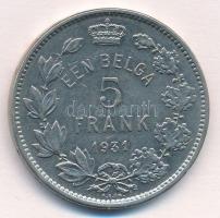 Belgium 1931. 5Fr Ni "DER BELGEN" T:1-,2
Belgium 1931. 5 Francs Ni "DER BELGEN"...