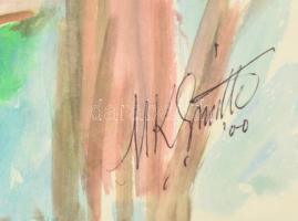 Smith jelzéssel: Virágcsendélet. Akvarell, papír, jelzett, üvegezett keretben, 37,5×27,5 cm