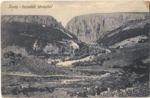 1906 Tordai-hasadék, Cheile Turzii, Torda, Turda; Tordai hasadék távlatból. Borza Zsigmond kiadása / Cheia Turzii / gorge (EK)