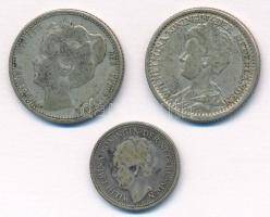 Hollandia 1906. 25c Ag + 1925. 25c Ag + 1926. 10c Ag T:2-,3 patina
Netherlands 1906. 25 Cents Ag + ...