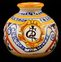 Ertosa D' Firenze mázas kerámia kígyós edényke, m: 7 cm