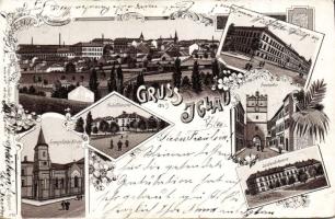 1899 Iglau with military barracks Litho