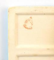 Gránit mázas kerámia fali kép, jelzett, kis kopásnyomokkal, 11,5×19,5 cm