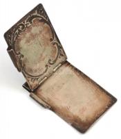 "EGC 1909" feliratú, fém táncrend tartó, jelzett(Orfevrerie Wiskemann Bruxelles&Zurich...