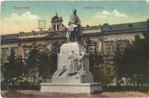 1918 Nagyvárad, Oradea; Szacsvay Imre szobor / monument, statue of Imre Szacsvay, martyr of the Hungarian Revolution of 1848 (EK)