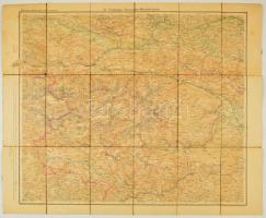 cca 1900 Julische Alpen, 1:100.000, G. Freytags Touristen-Wanderkarte, Wien, Feytag&Brendt, vászonra kasírozva, 64x77 cm.
