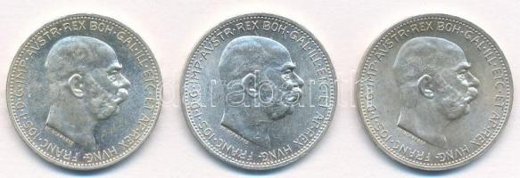 Ausztria 1914-1915. 1K Ag "Ferenc József" (3xklf) T:1
Austria 1914-1915. 1 Corona Ag &quo...