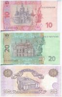 Ukrajna 1996. 50H + 2005. 20H + 2006. 10H T:II,II-
Ukraine 1996. 50 Hryven + 2005. 20Hryven + 2006....