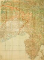1917 Neue Generalkarte des südwestlichen Kriegsschauplatzes, (östliches Blatt Isonzo-Front), 1:200.000, Lechners Kriegskarten XIX., Wien, K.u.K. Militär-Geogr. Institute, (R. Lechner), 114x84 cm