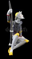 Drasche Don Quijote, kézzel festett, apró kopásnyomokkal, jelzett, m:20 cm, 18×10 cm