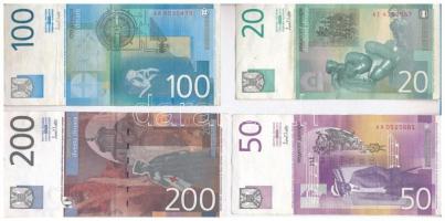 Jugoszlávia 2000. 20D + 50D + 100D + 2001. 200D T:III
Yugoslavia 2000. 20 Dinara + 50 Dinara + 100 ...