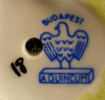 Aquincumi cipőfűző óvodás kislány, kézzel festett, jelzett, apró kopásnyomokkal, m: 9,5 cm