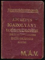 1941 Bp., MÁV arcképes igazolvány vasúti alkalmazottak részére