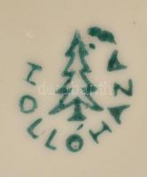 Hollóházi porcelán spániel, kézzel festett, jelzett, kis kopásnyomokkal, m: 14 cm