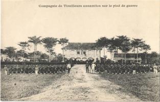Compagnie de Tirailleurs annamites sur le pied de guerre / Company of Tirailleurs annamites before the war