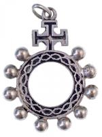DN "Ave Maria" ezüstözött Br medál (48x37mm) T:2
ND "Ave Maria" silver plated B...