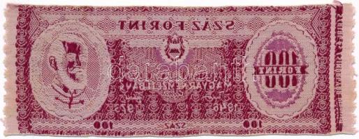 1976. 100Ft textil "bankjegy"