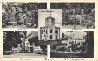 1937 Visegrád, keleti kapu, Nagyvillámi kilátó, Mátyás forrás, Zsitvay nyaraló, KAOSz szanatórium (EK)
