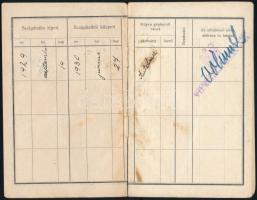 1930 Függelék gépjárművezetői igazolványhoz, benne a "Székesfővárosi Autobusüzem" pecsétjé...