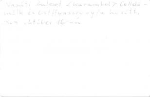 1909 Celldömölk-Simonyi, vasúti szerencsétlenség (karambol) - modern előhívás (non PC)