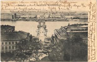1905 Budapest, Lánchíd (ázott sarok / wet corner)