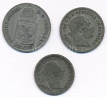 Ausztria 1849A 6kr Ag + 1859A 5kr Ag + 1872. 10kr Ag T:2-,3 patina
Austria 1849A 6 Kreuzer Ag + 185...