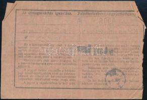 cca 1912 Magyar Királyi Államvasutak katonamenetjegy