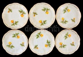 Zsolnay hiányos mokkás készlet, matricás, jelzett, apró kopásnyomossal