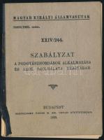 1923 Bp., Magyar Királyi Államvasutak szabályzata poggyászhordárok alkalmazása és azok szolgálata tárgyában, 16p