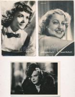 7 db főleg MODERN színésznő lap (Blaha Lujza, Greta Garbo, Karády Katalin, stb.) / 7 mainly MODERN a...