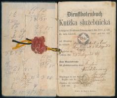1867 Kétnyelvű cselédkönyv 15 Kr okmánybélyeggel