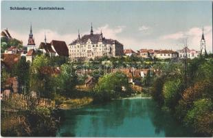 Segesvár, Sighisoara; megyeház / Komitatshaus / county hall